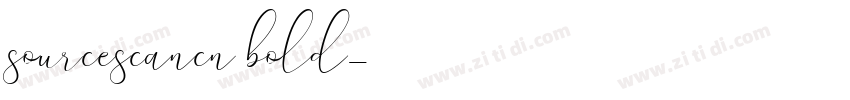 sourcescancn bold字体转换